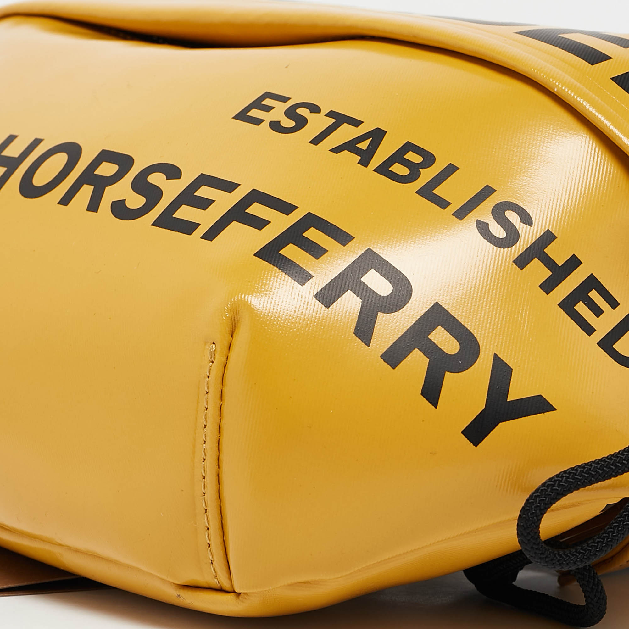 Burberry Yellow Coated Canvas Medium Sonny Bum Bag 11