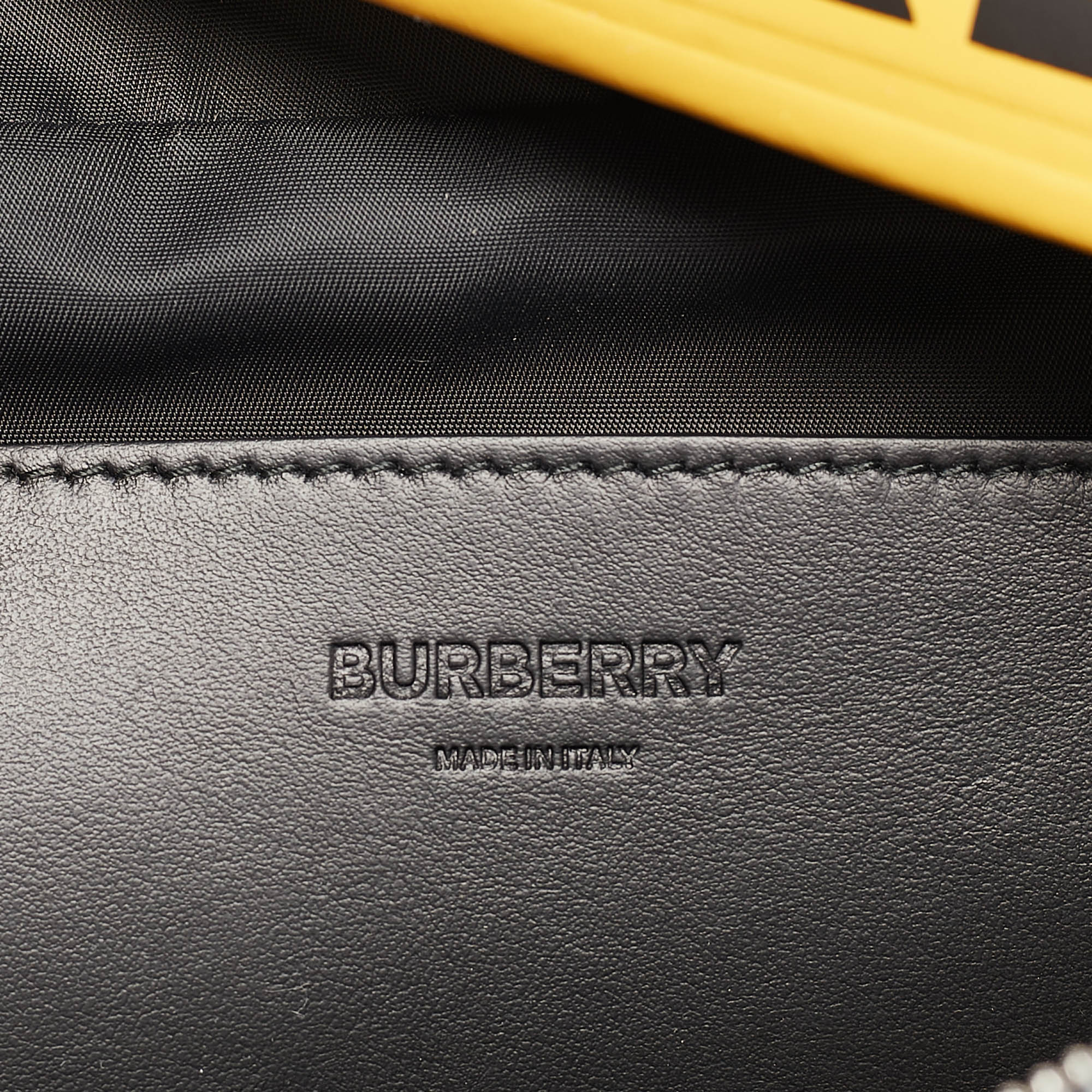 Burberry Yellow Coated Canvas Medium Sonny Bum Bag 9