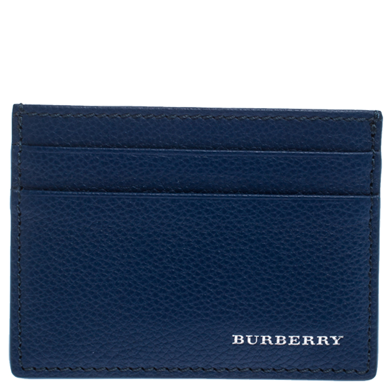 Burberry Blue Leather Card Holder