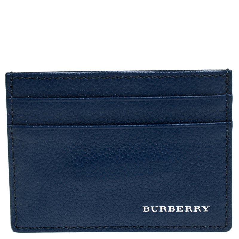 Burberry Blue Leather Card Case