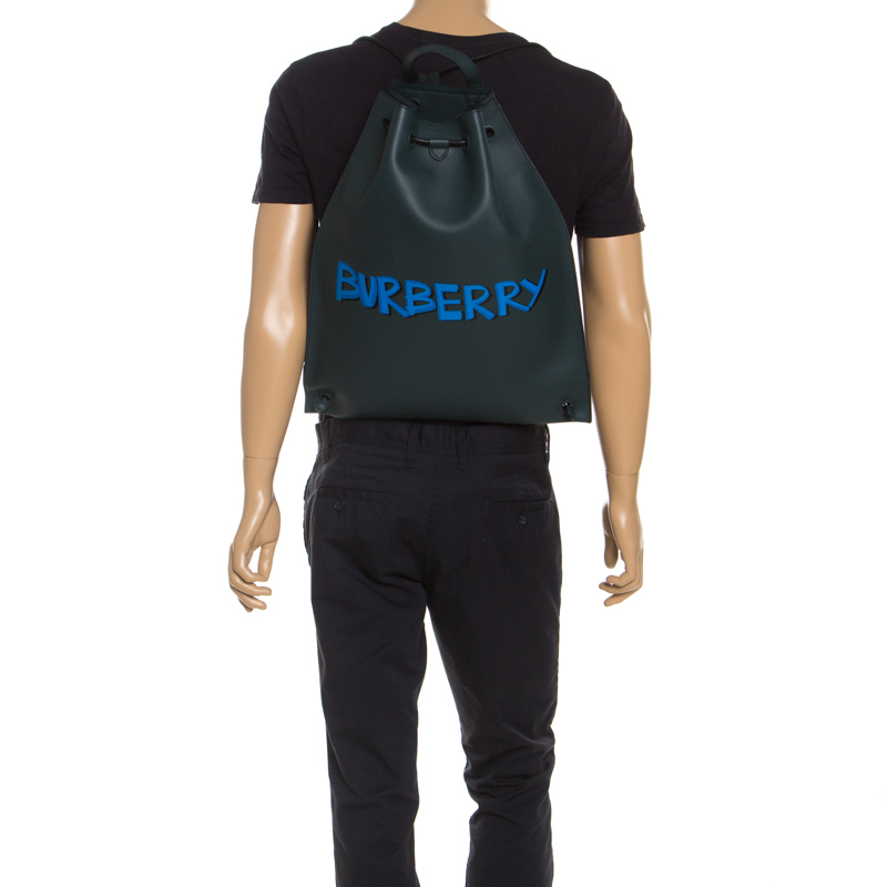 

Burberry Deep Green Leather Bobby Backpack