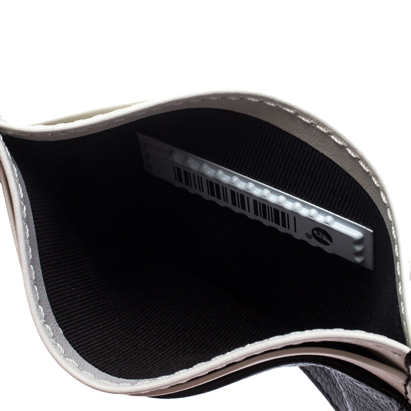 

Burberry Black/White Leather Sandon Card Holder