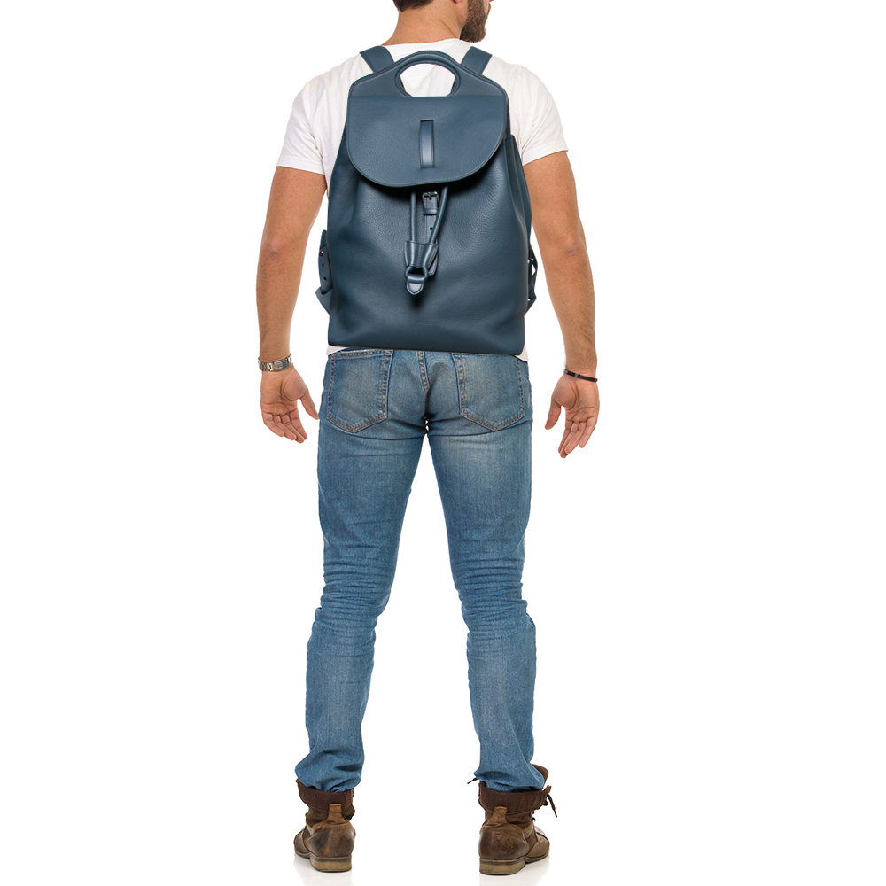 

Burberry Blue Leather Pocket Backpack