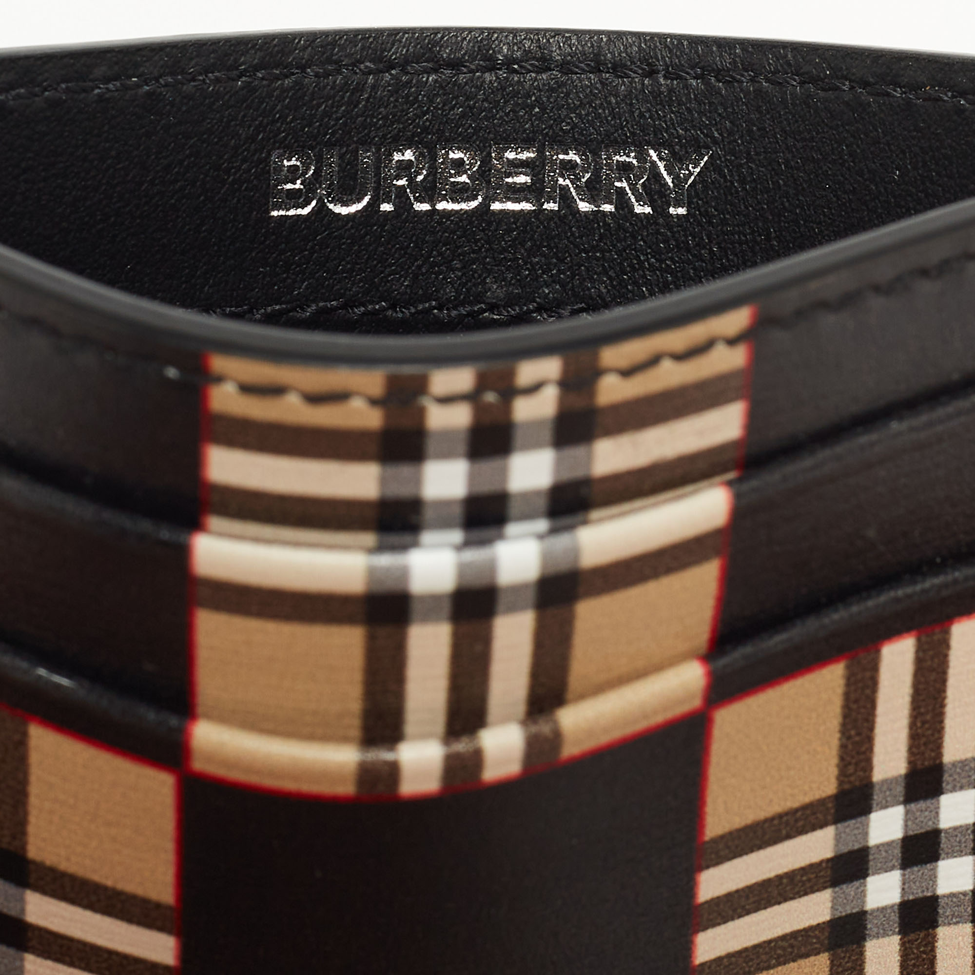 Burberry Black London Check Sandon Card Holder – BlackSkinny
