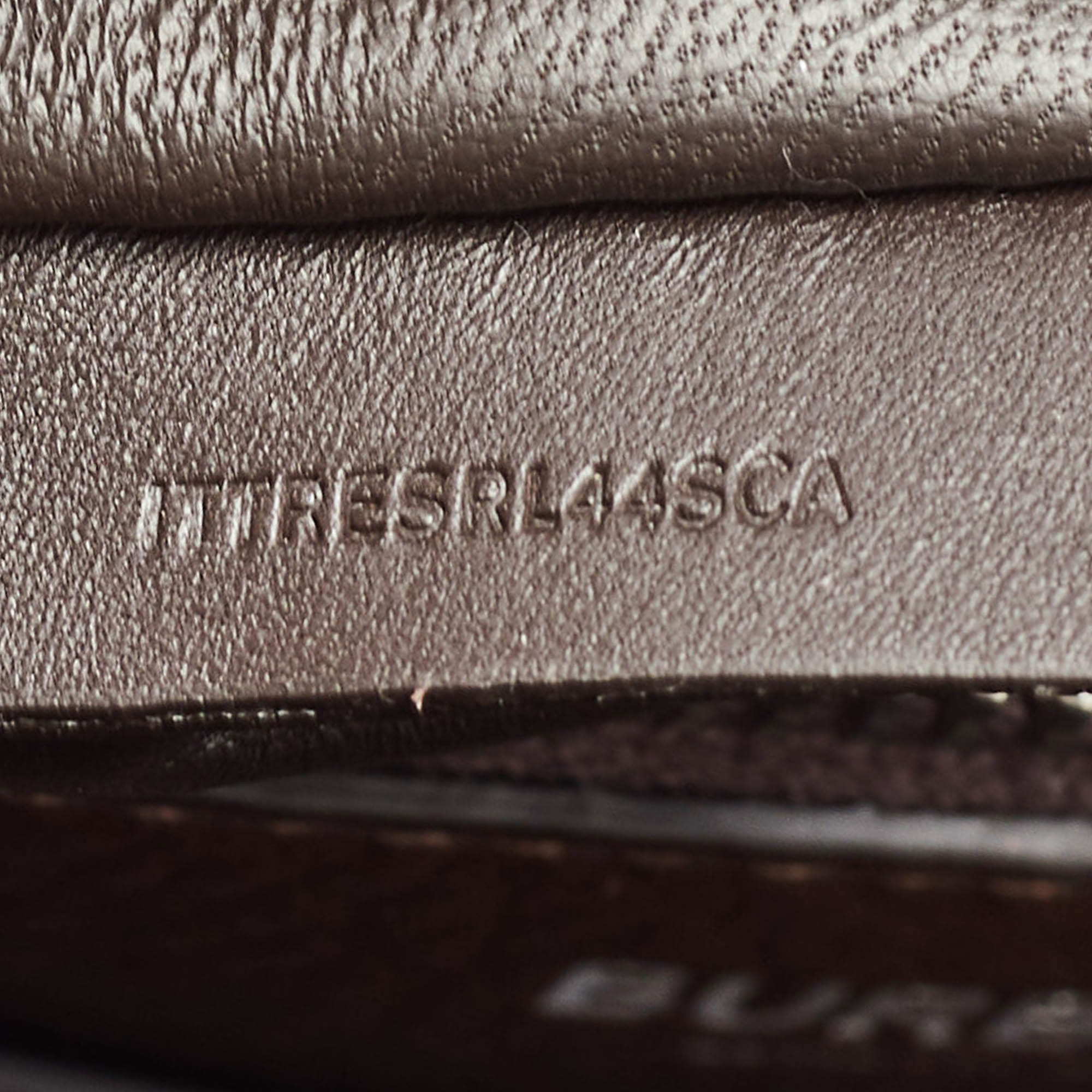 Burberry Dark Brown Leather Large Pocket Messenger Bag 