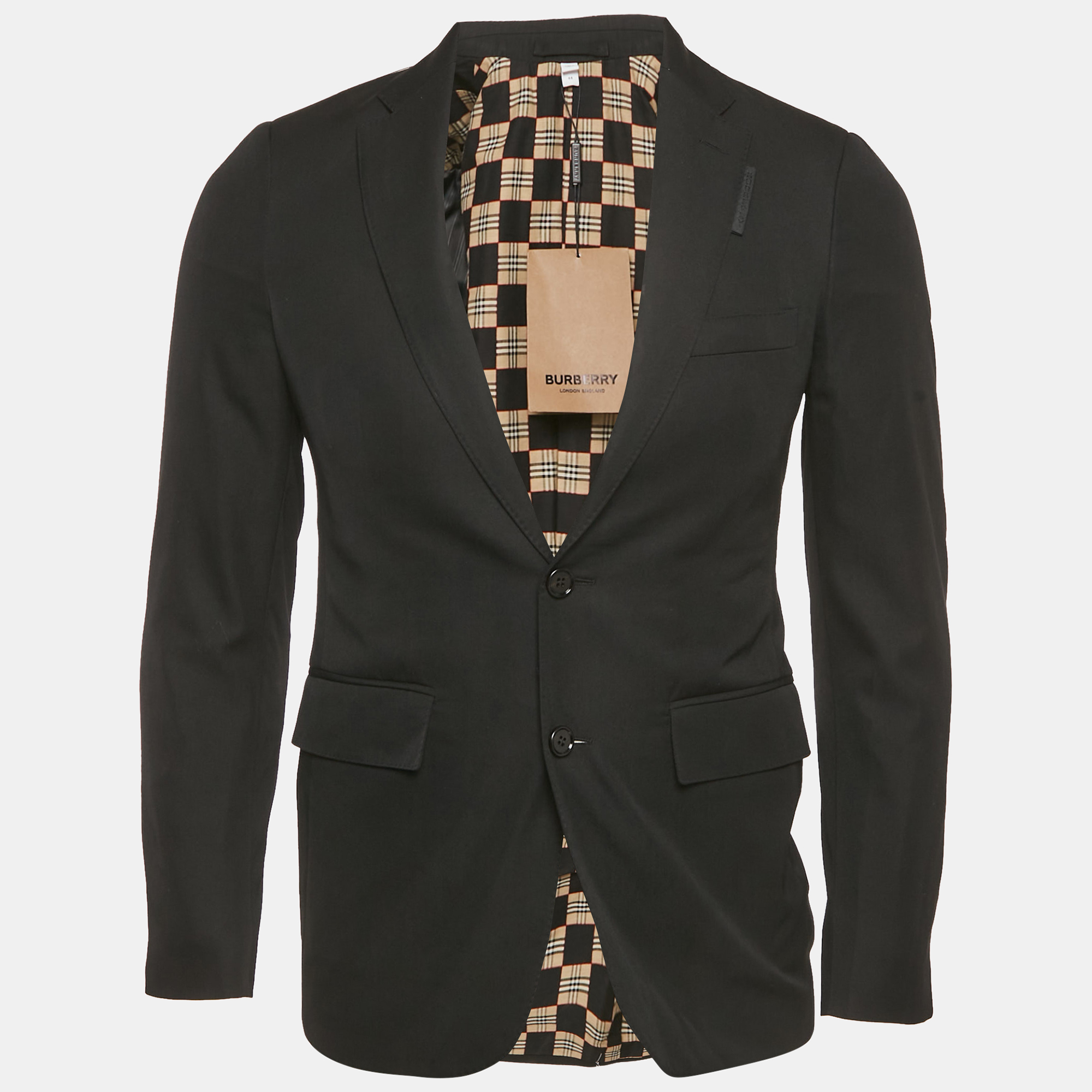 

Burberry Black Gabardine Slim Fit Blazer XS