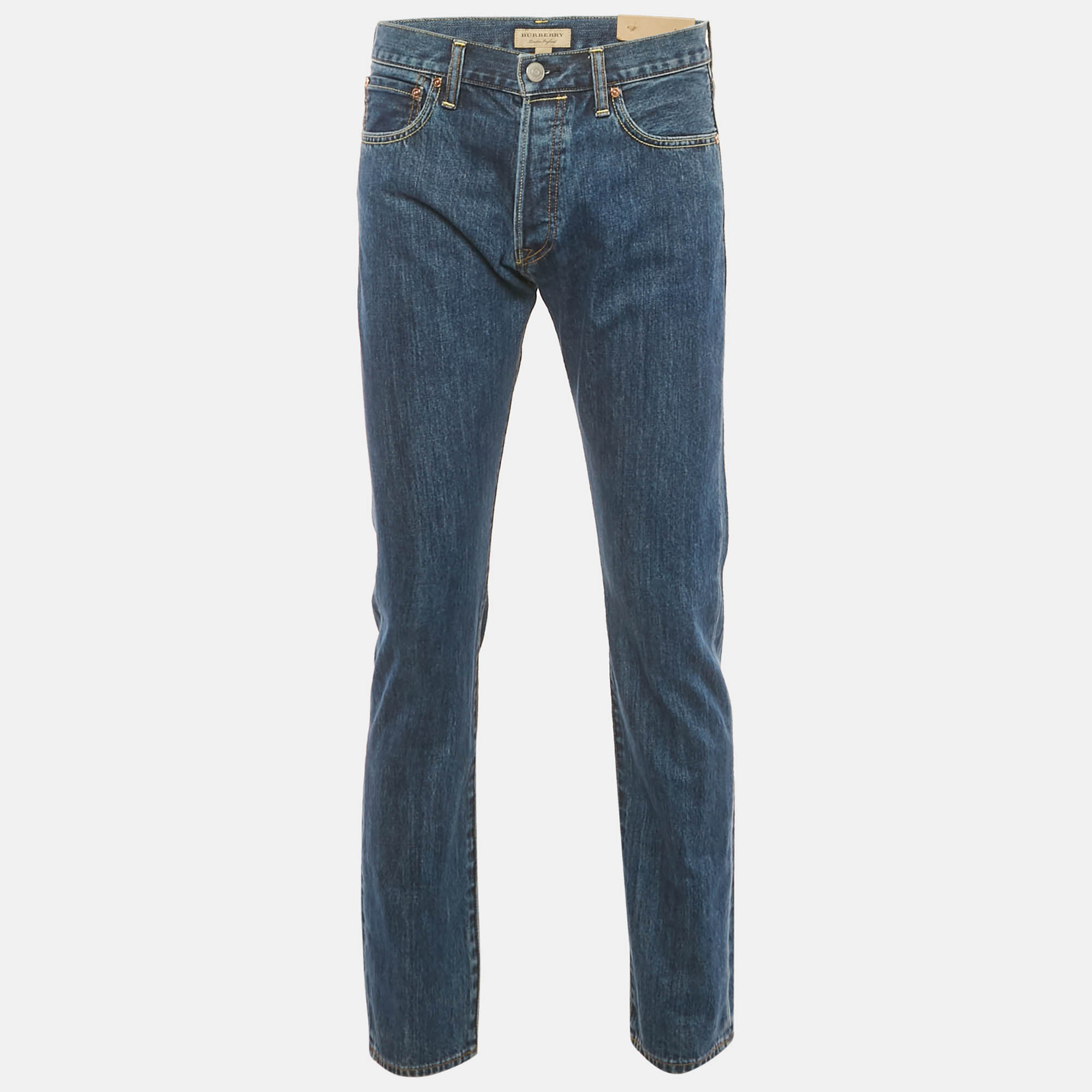

Burberry Blue Denim Straight Jeans S Waist 30"