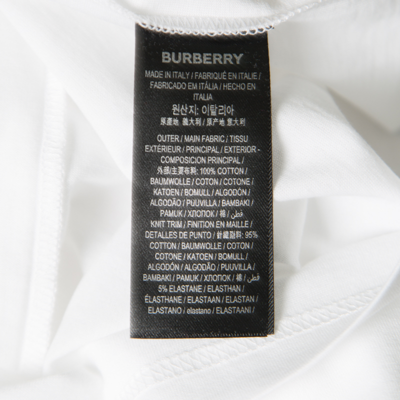 Pre-owned Burberry White B Series Monogram Logo Detail Limited Edition Crew Neck T Shirt Xxs