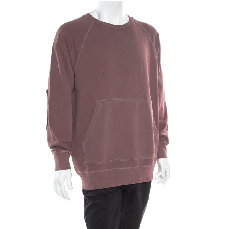 

Burberry Dusty Mauve Pigment Overdyed Kangaroo Pocket Leeford Sweatshirt, Purple