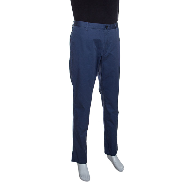 

Burberry Steel Blue Cotton Trousers