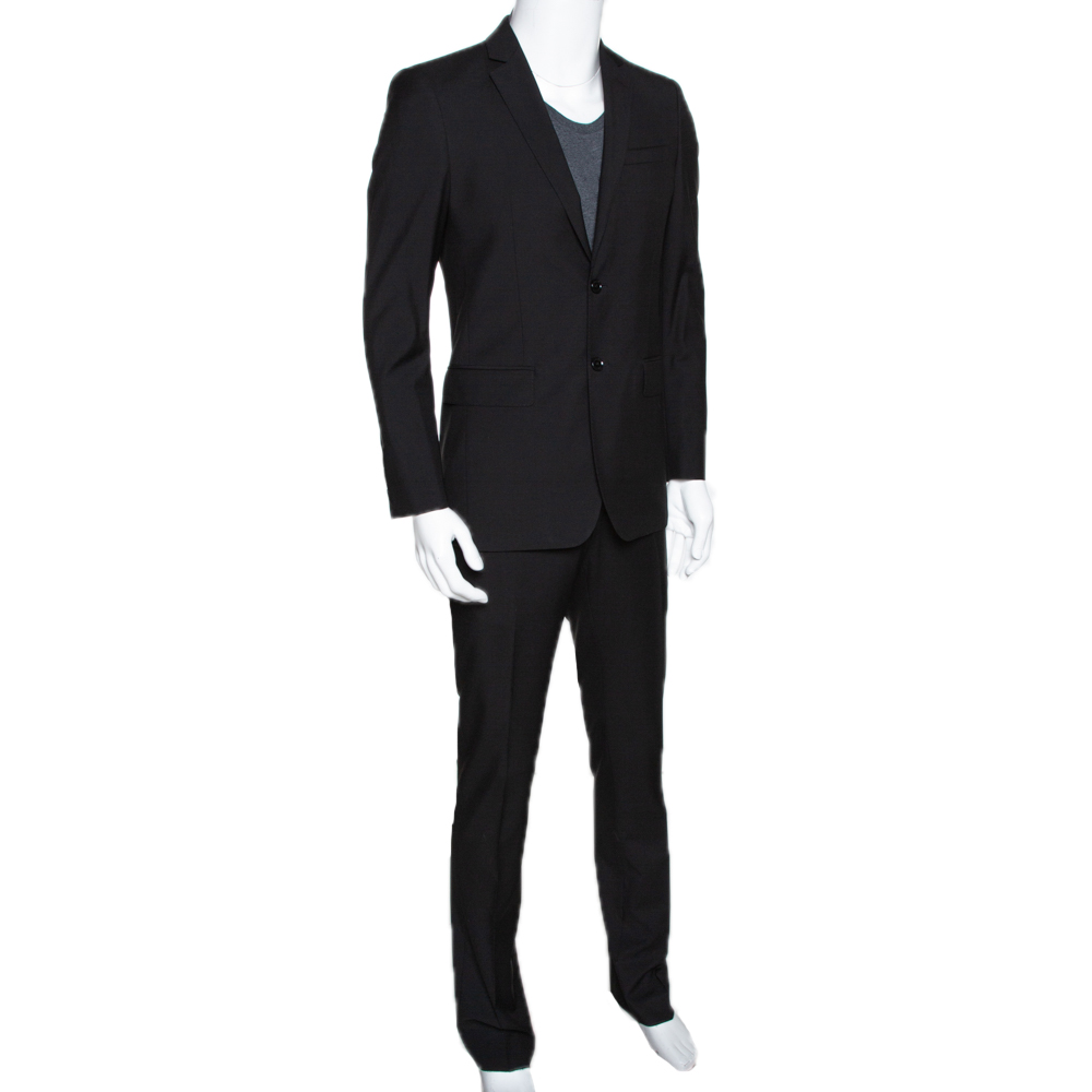 

Burberry Black Wool Contemporary Fit Milbury Suit