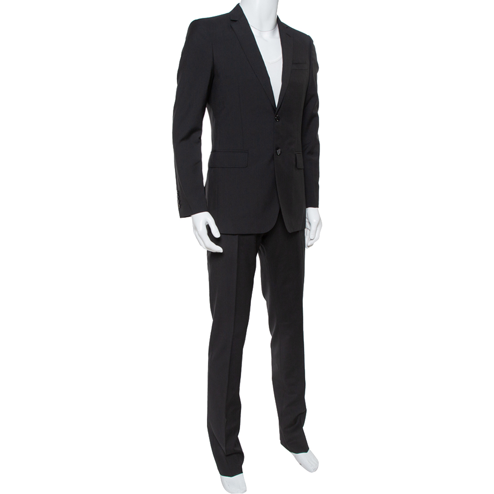 

Burberry Black Wool Tailored Milbury Suit