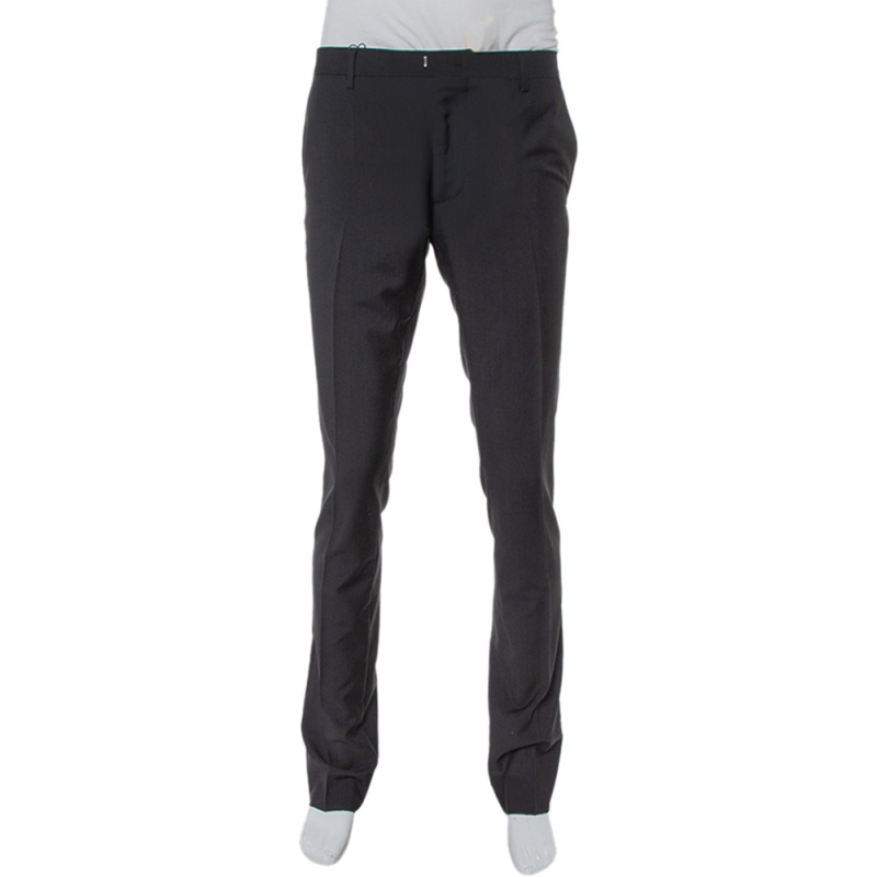 Pre Owned Burberry Black Wool Millbank Tailored Trousers S 