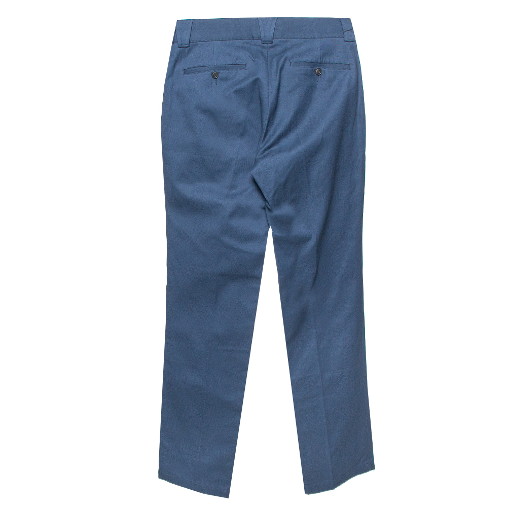 

Burberry Navy Blue Cotton Straight Leg Pants