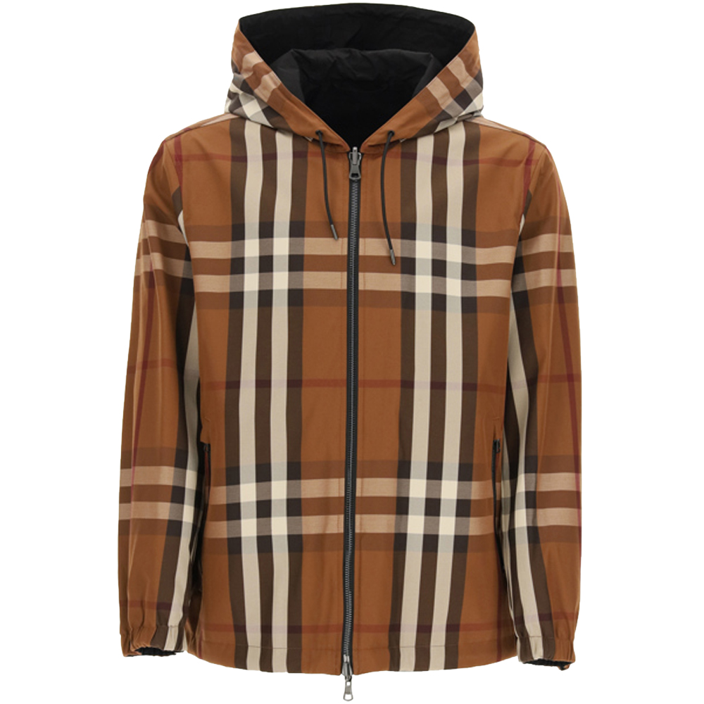 

Burberry Dark Brown/Brown Reversible Hooded Jacket Size