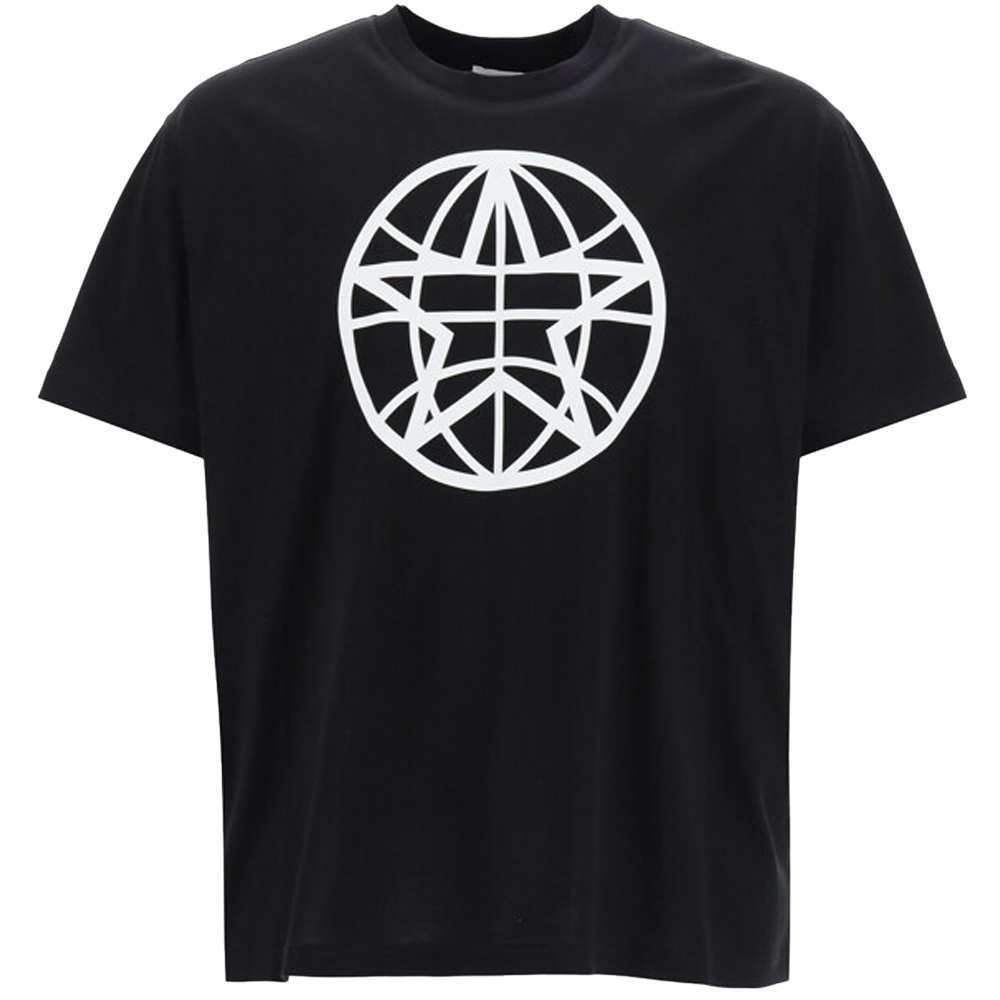 

Burberry Black Globe Print T-Shirt Size