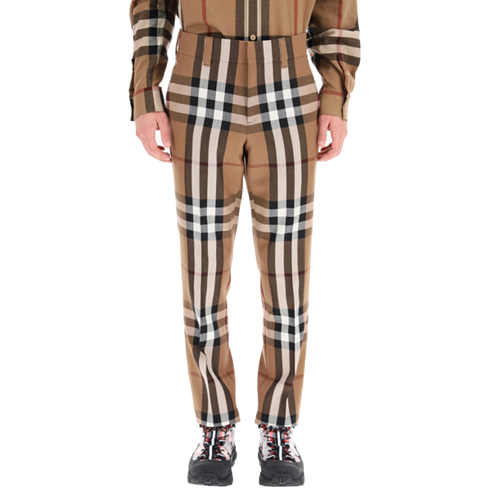 

Burberry Brown House Check tailored Trousers Size EU 46, Multicolor