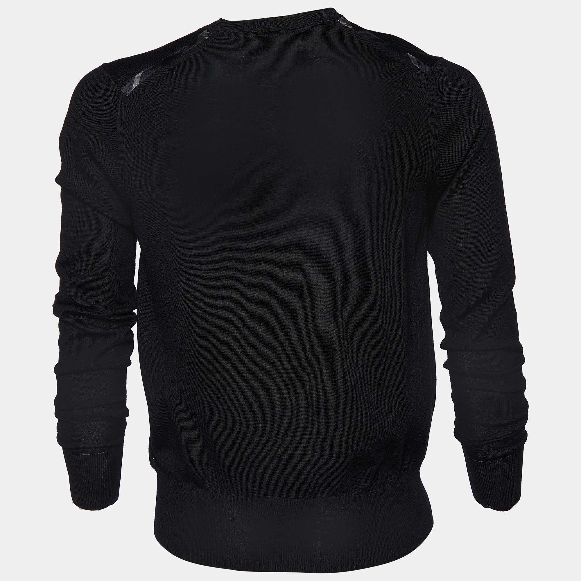 

Burberry Black Wool V-Neck Sweater