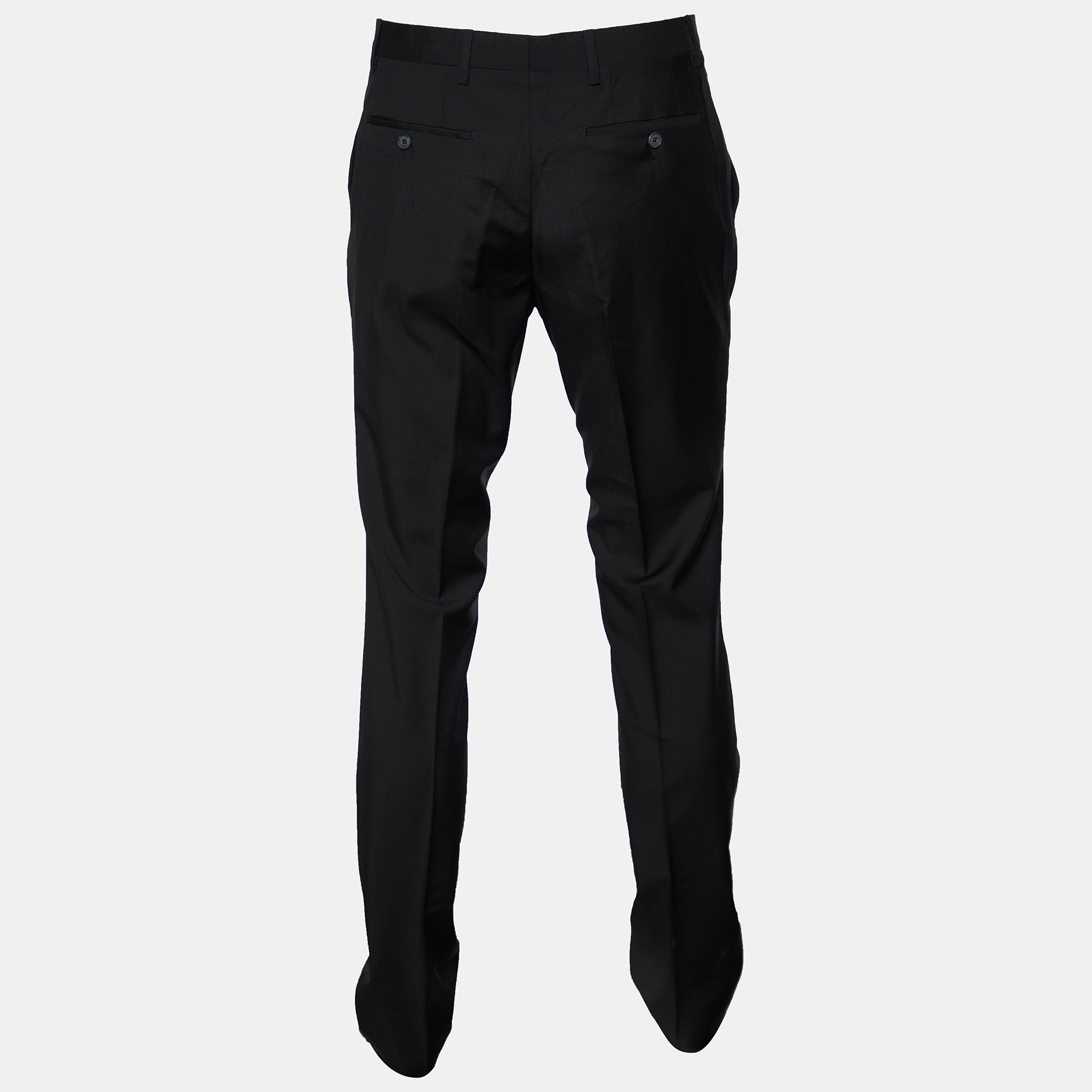 

Burberry Black Wool Straight Leg Pants