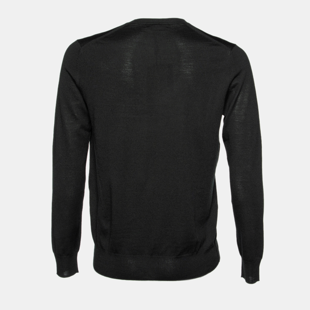 

Burberry Black Wool V-Neck Jumper