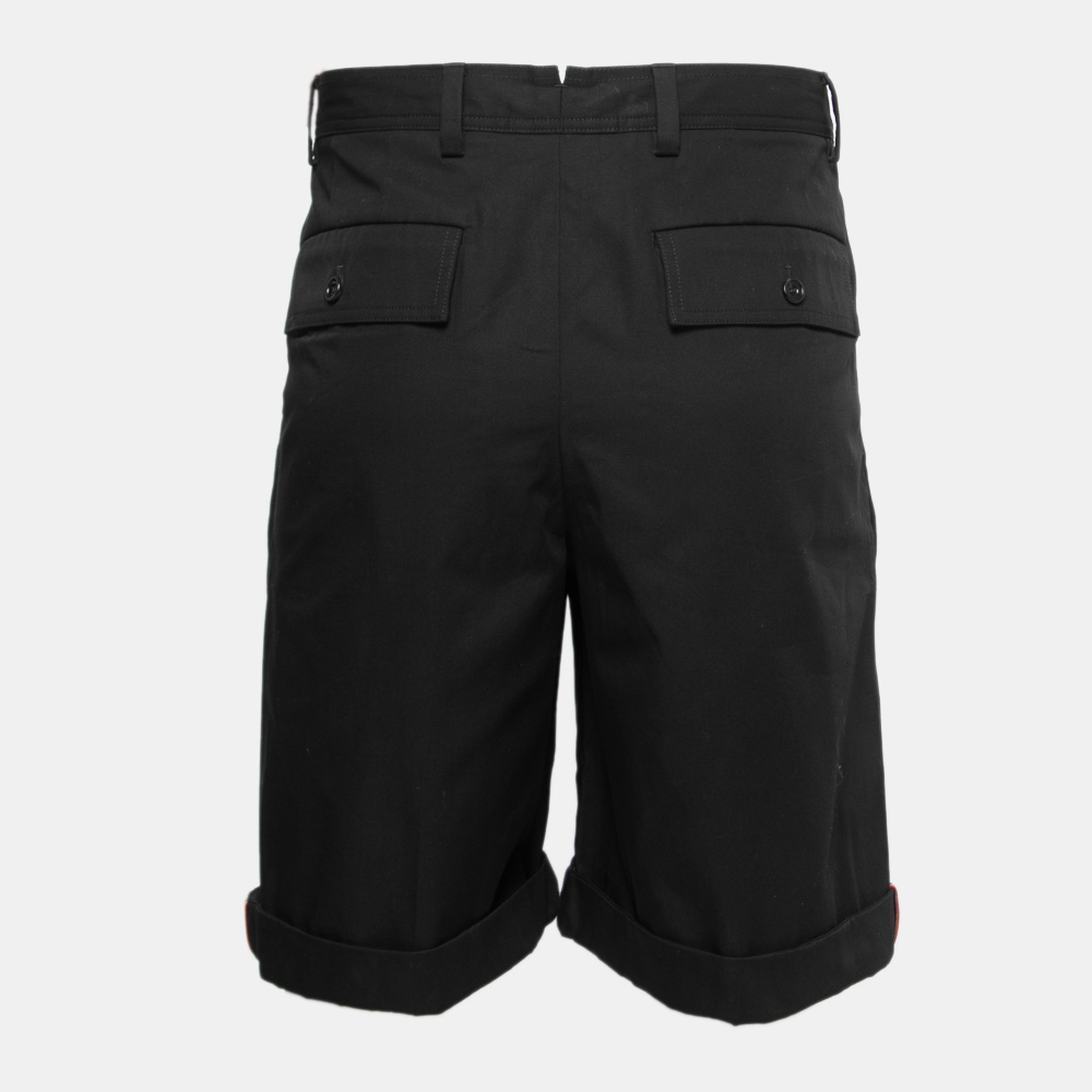 

Burberry Black Cotton Twill Bermuda Shorts