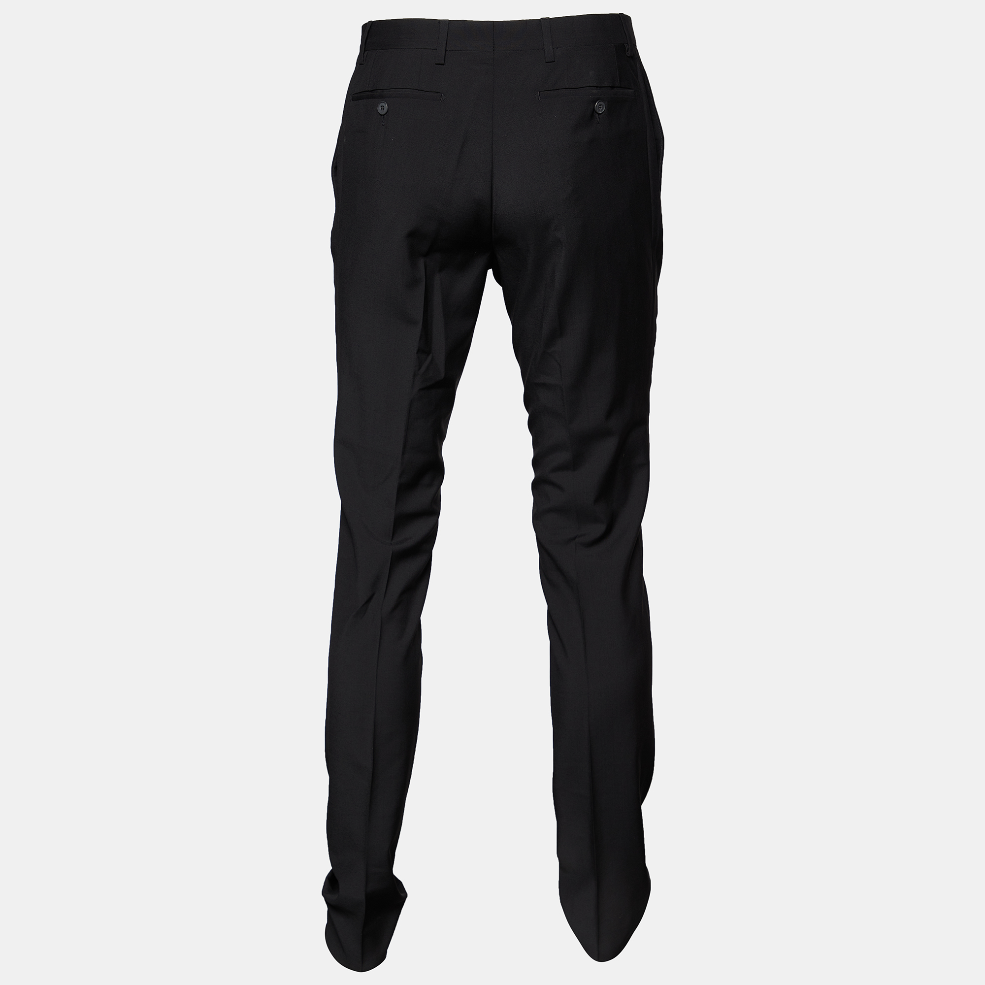 

Burberry Black Wool Tapered Leg Pants