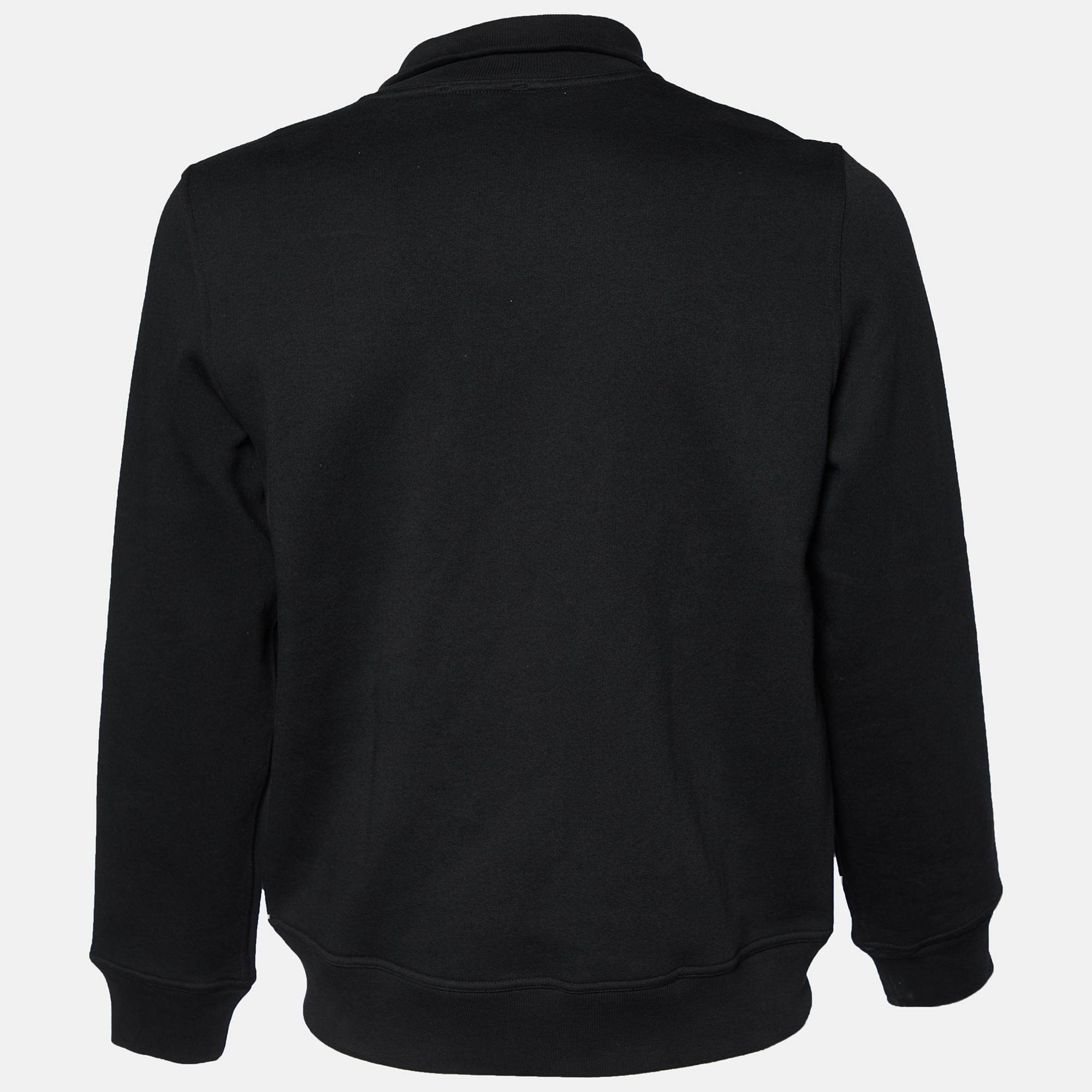 

Burberry Black Cotton Knit Zip Front Jacket