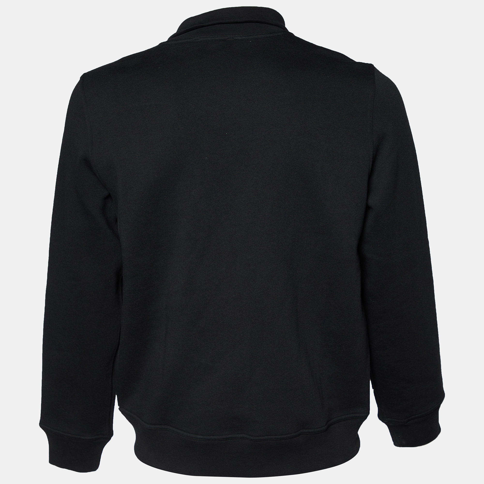 

Burberry Black Cotton Knit Zip Front Jacket