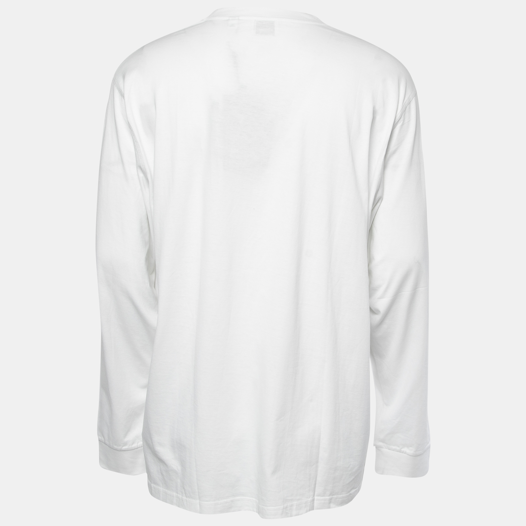 

Burberry White Cotton Logo Print Long Sleeve T-Shirt 2XL
