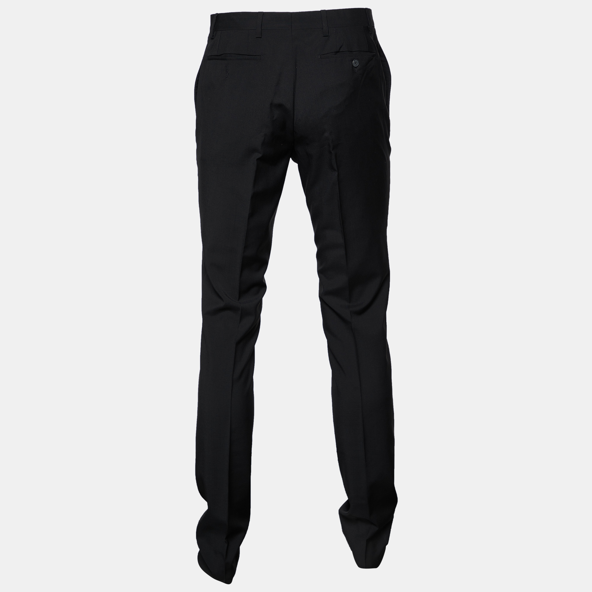 

Burberry Black Virgin Wool Tapered leg Trousers