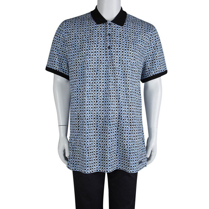 

Burberry Brit Blue Printed Polo T-Shirt