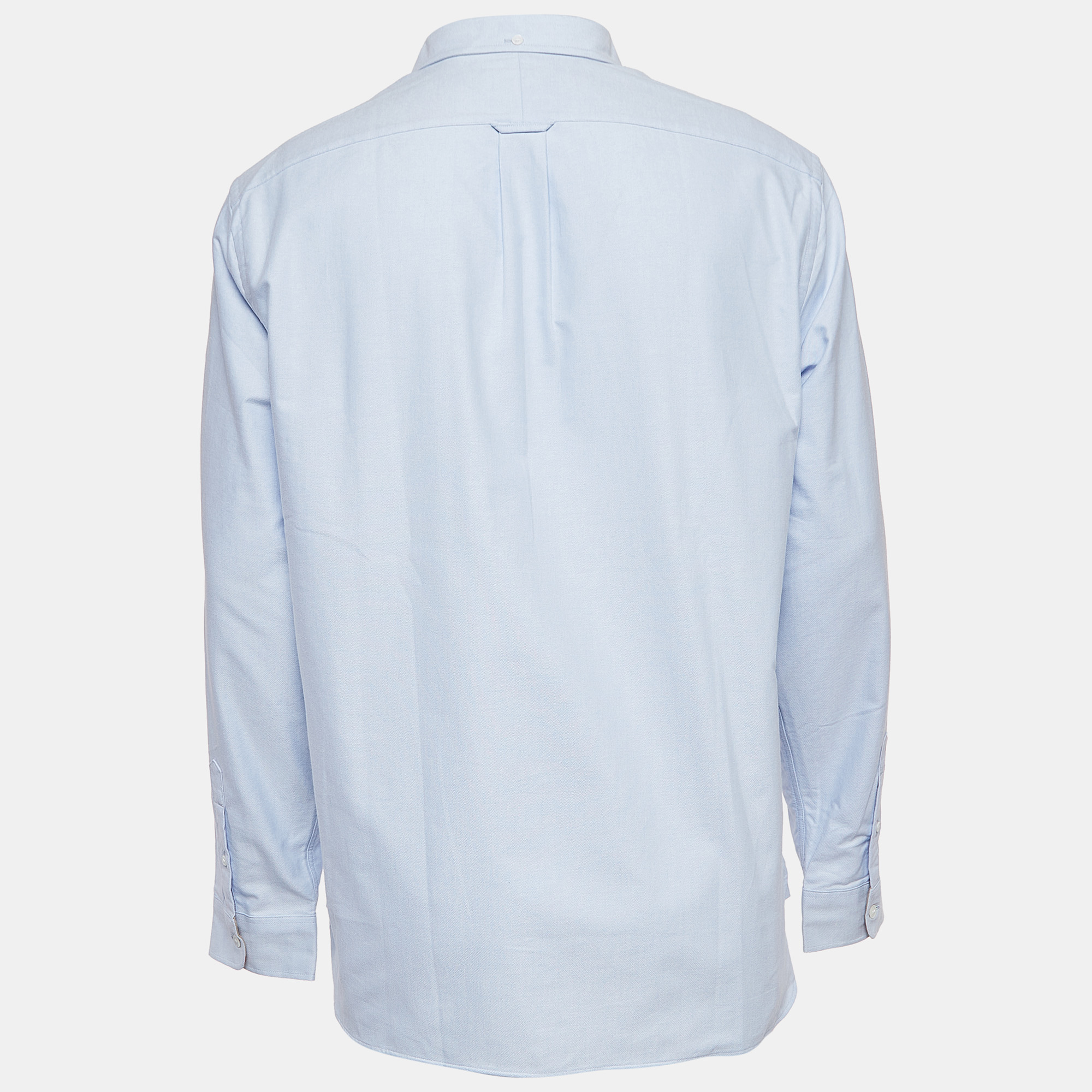 

Burberry Blue Cotton Long Sleeve Button Front Shirt