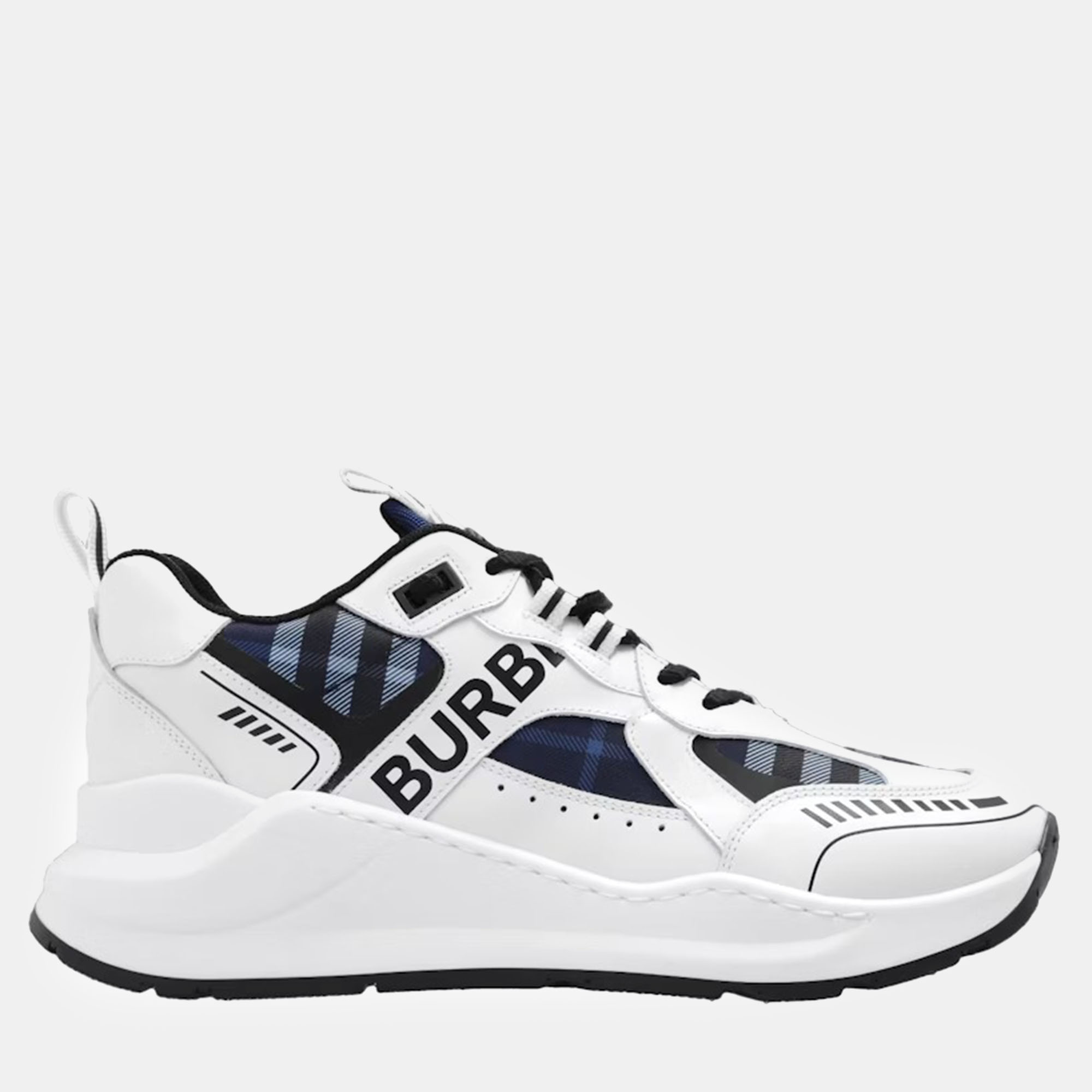 

Burberry White Navy Sean Sneakers