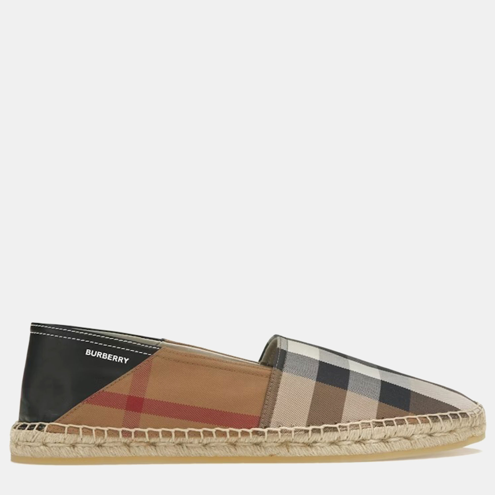 

Burberry Black/Beige/Brown Check Espadrilles Size EU