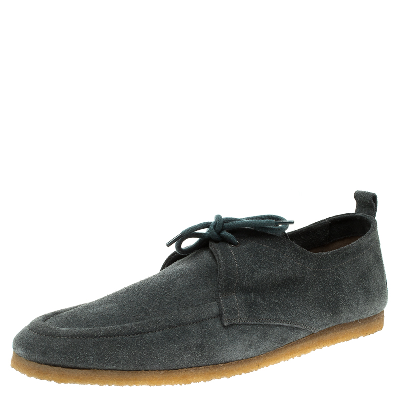 Burberry Grey Suede Tobias Loafers Size 44
