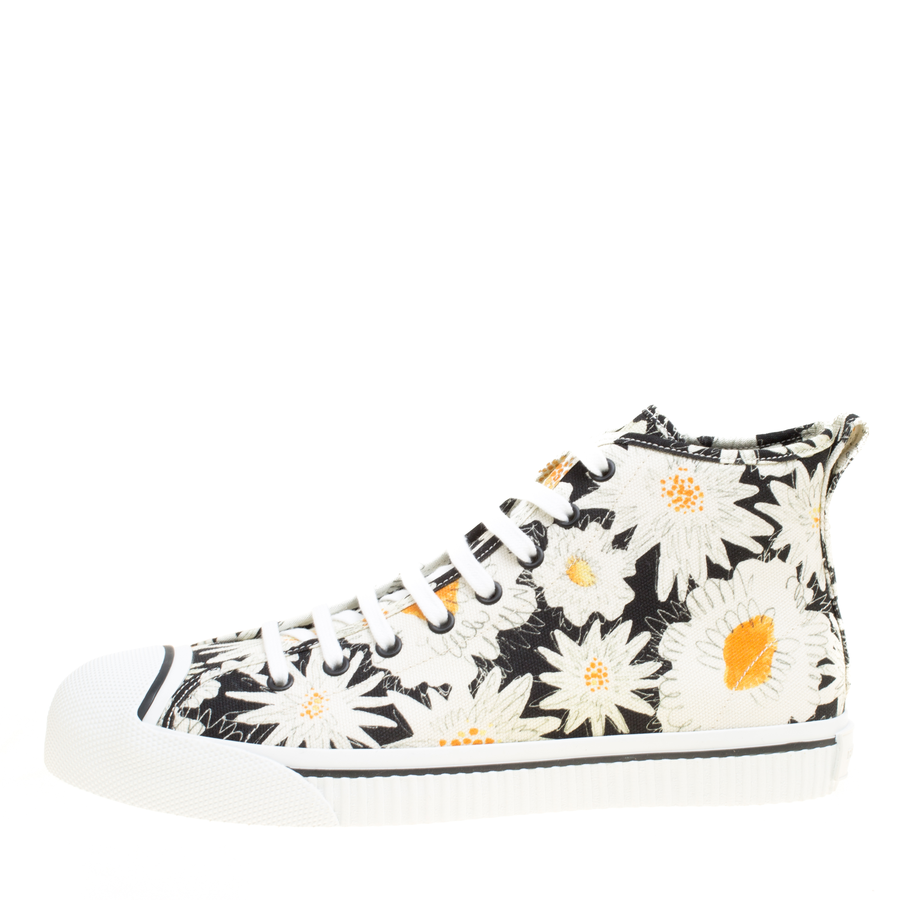 

Burberry Black Floral Print Canvas Kingly High Top Sneakers Size
