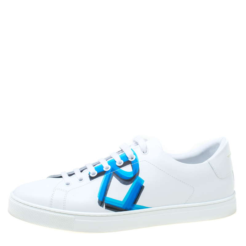 

Burberry White Leather Albert Sneakers Size