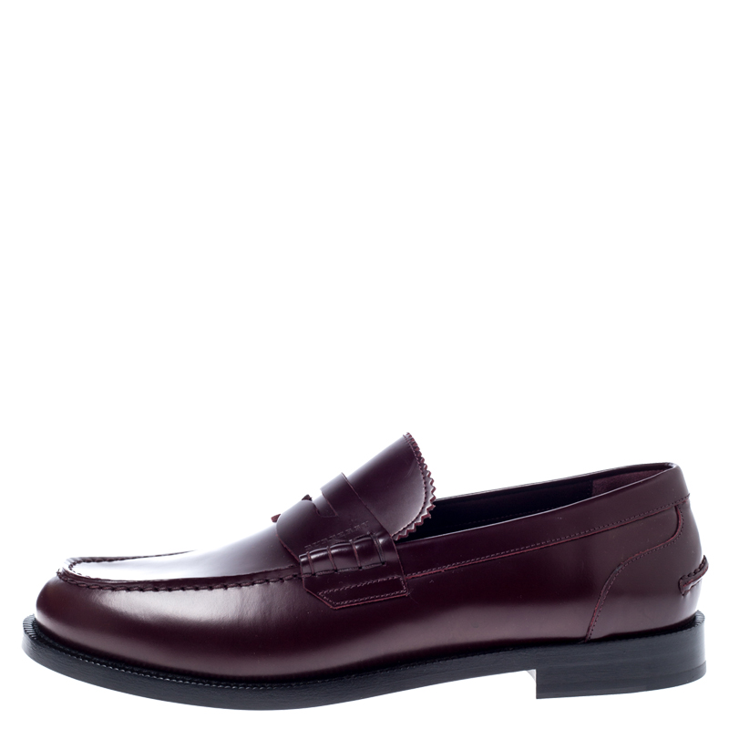 

Burbery Dark Burgundy Leather Bedmont Loafers Size