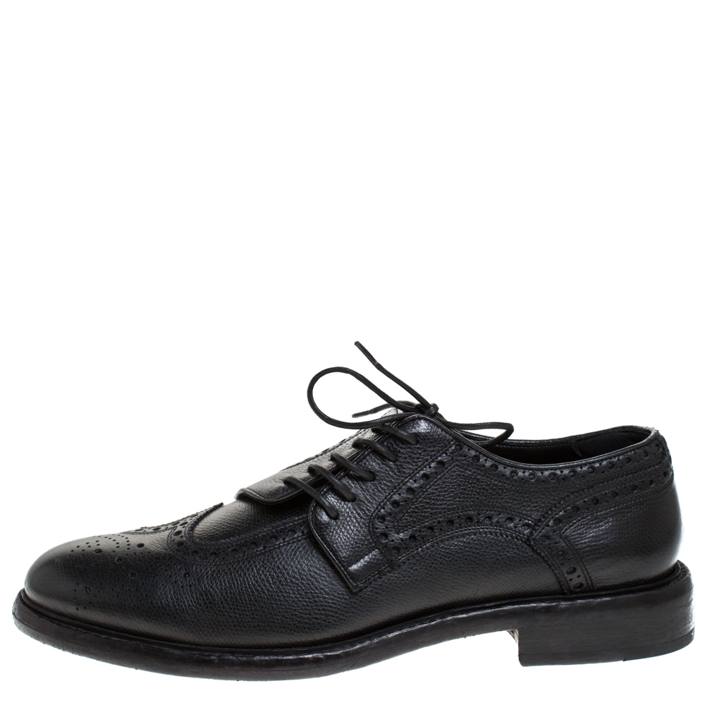 

Burberry Black Brogue Leather Rayford Derby Size