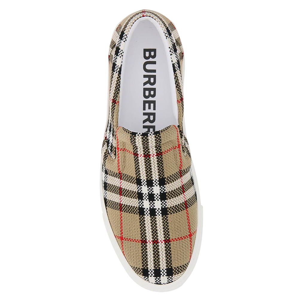 

Burberry Beige/Brown Check Sneakers Size EU