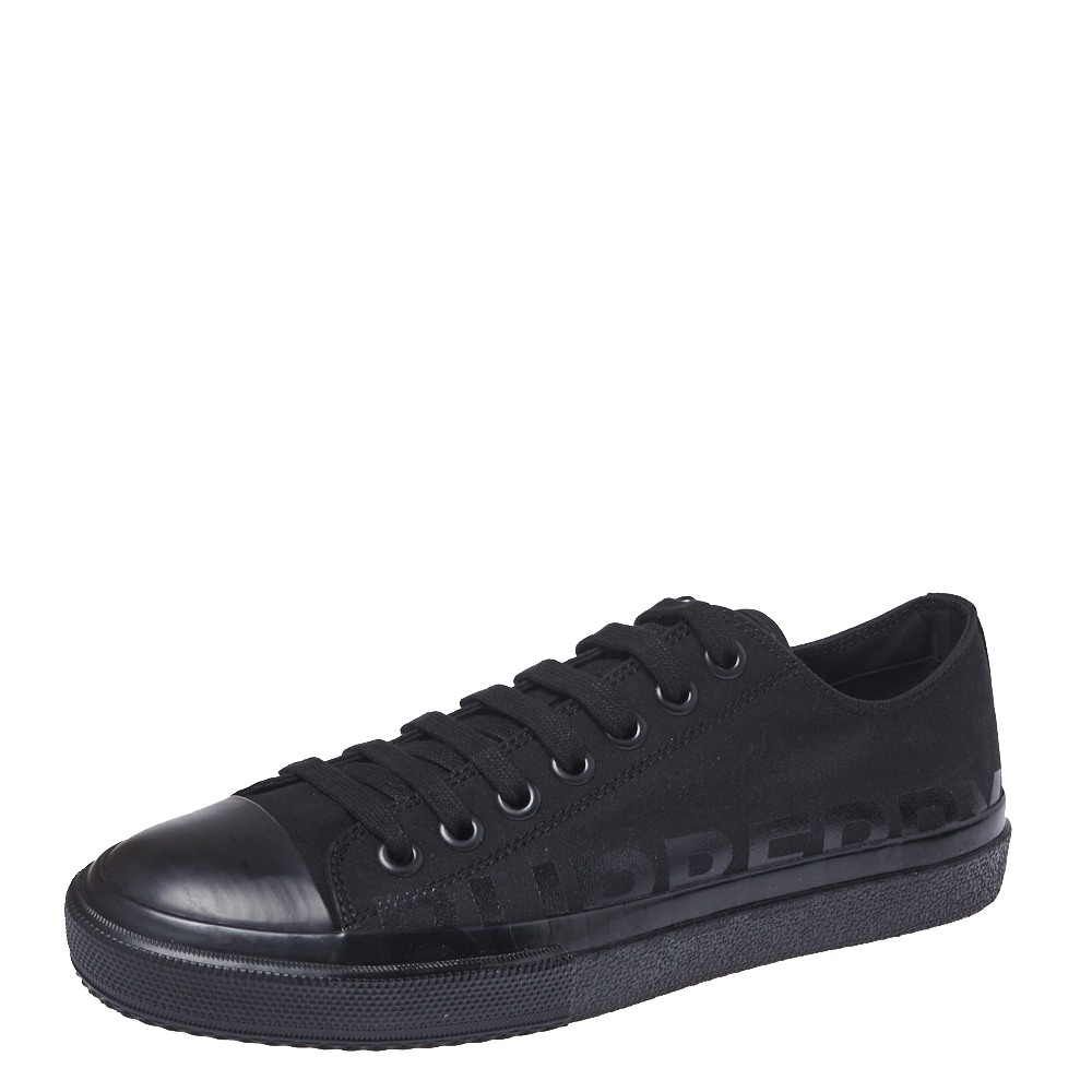 Pre Owned Burberry Black Canvas Larkhall Low Top Sneakers Size 41