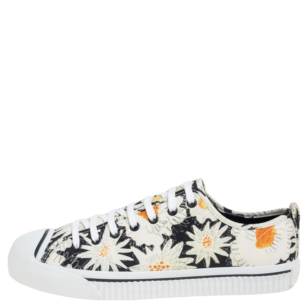 

Burberry Multicolor Canvas Kingly Floral Low Top Sneakers Size