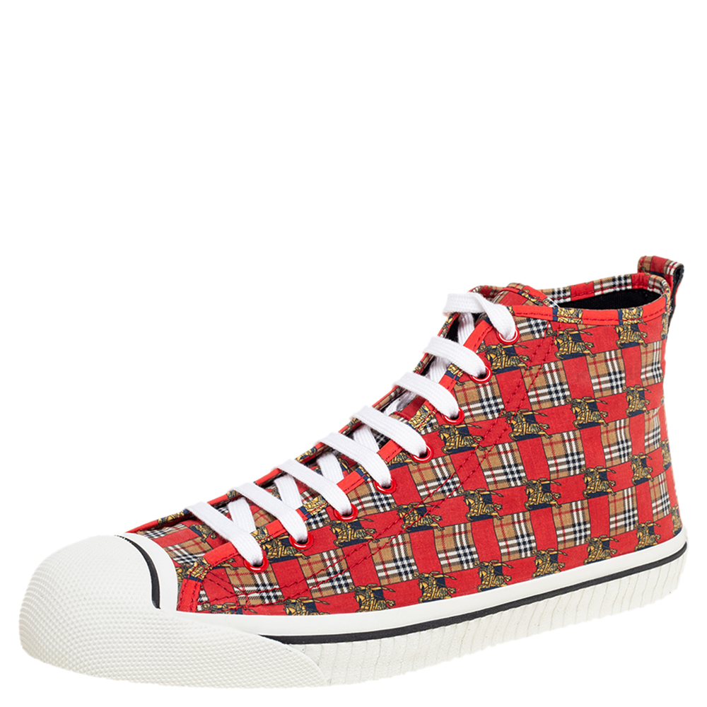 burberry red sneakers