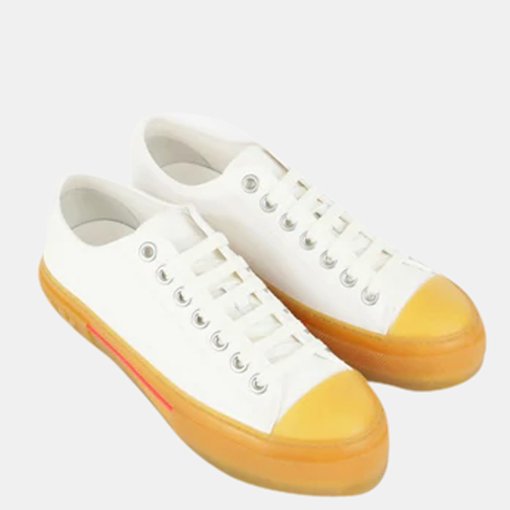 

Burberry White/Beige Low-top Logo Sneakers Size EU