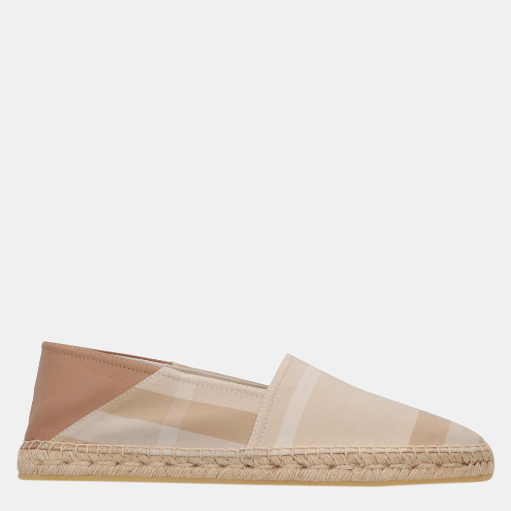 

Burberry Beige/Brown Check Canvas Espadrilles Size EU