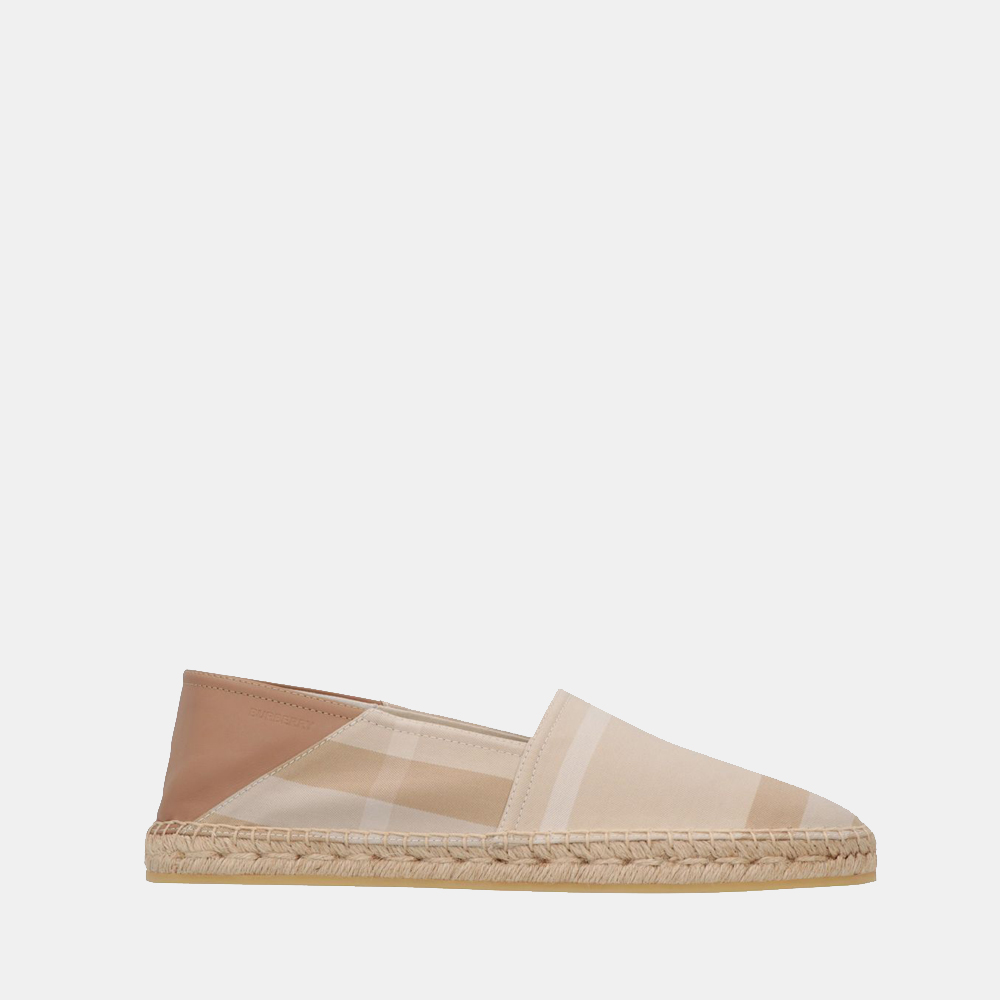 

Burberry Beige Checked Canvas Espadrilles Size EU