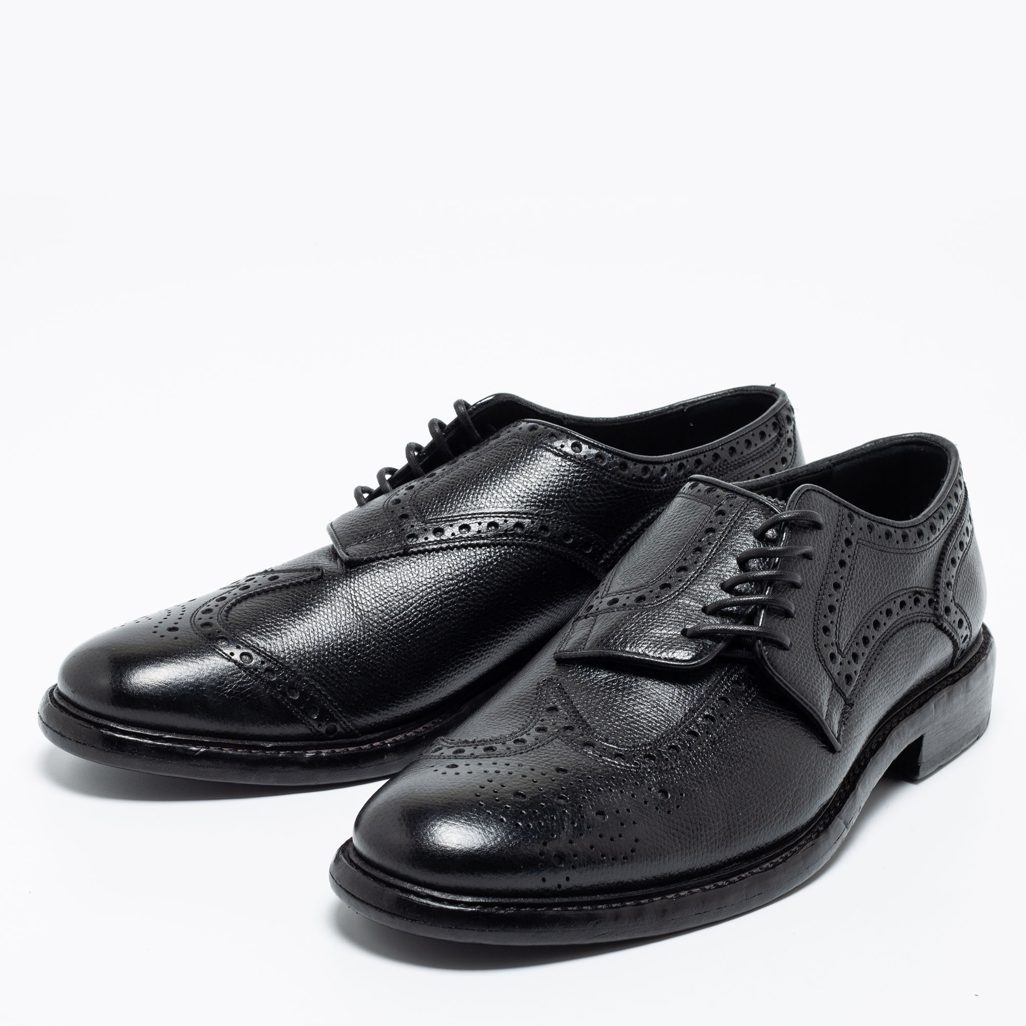 

Burberry Black Brogue Leather Rayford Derby Size