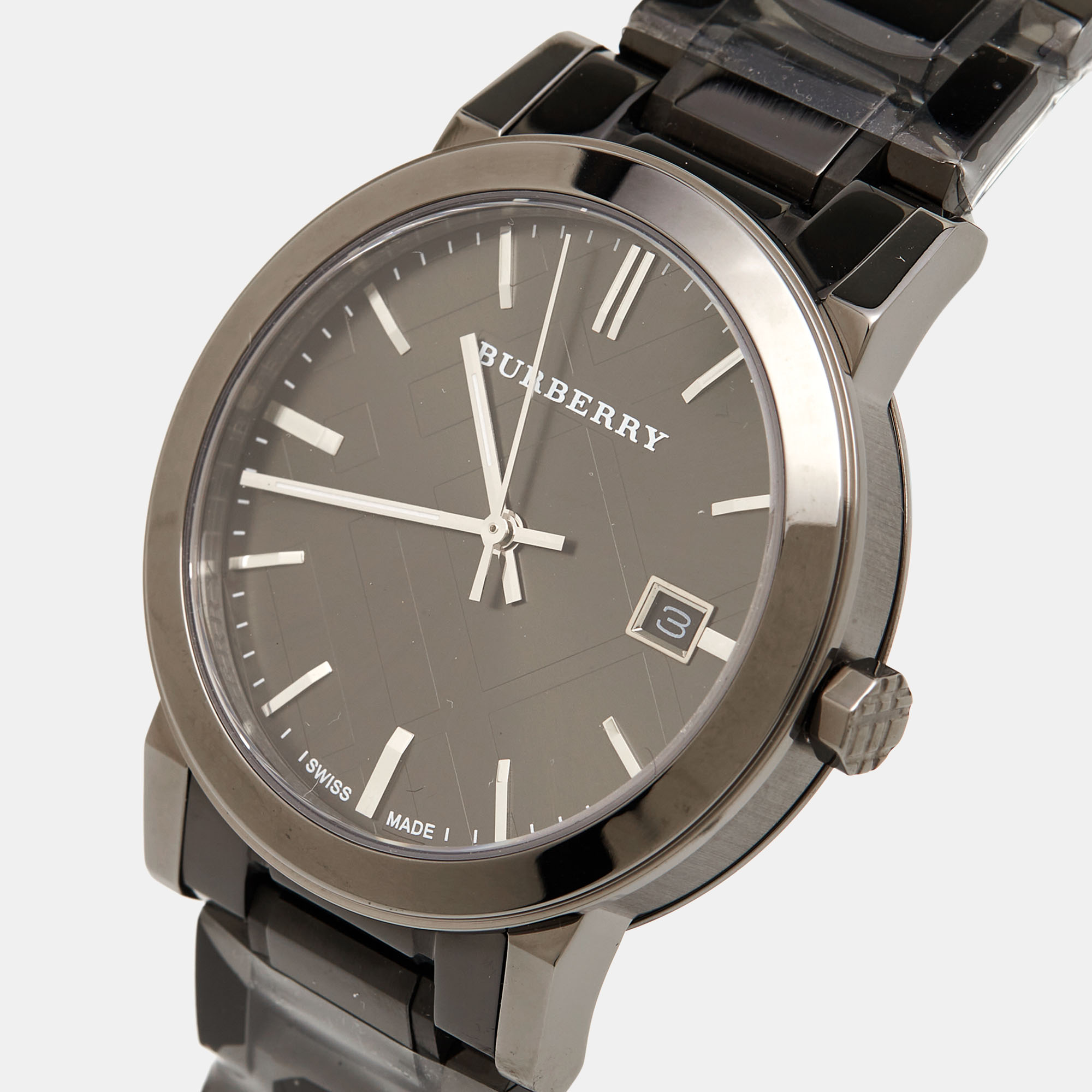 

Burberry Grey Ion Plated Stainless Steel The City BU9007 Men's Wristwatch