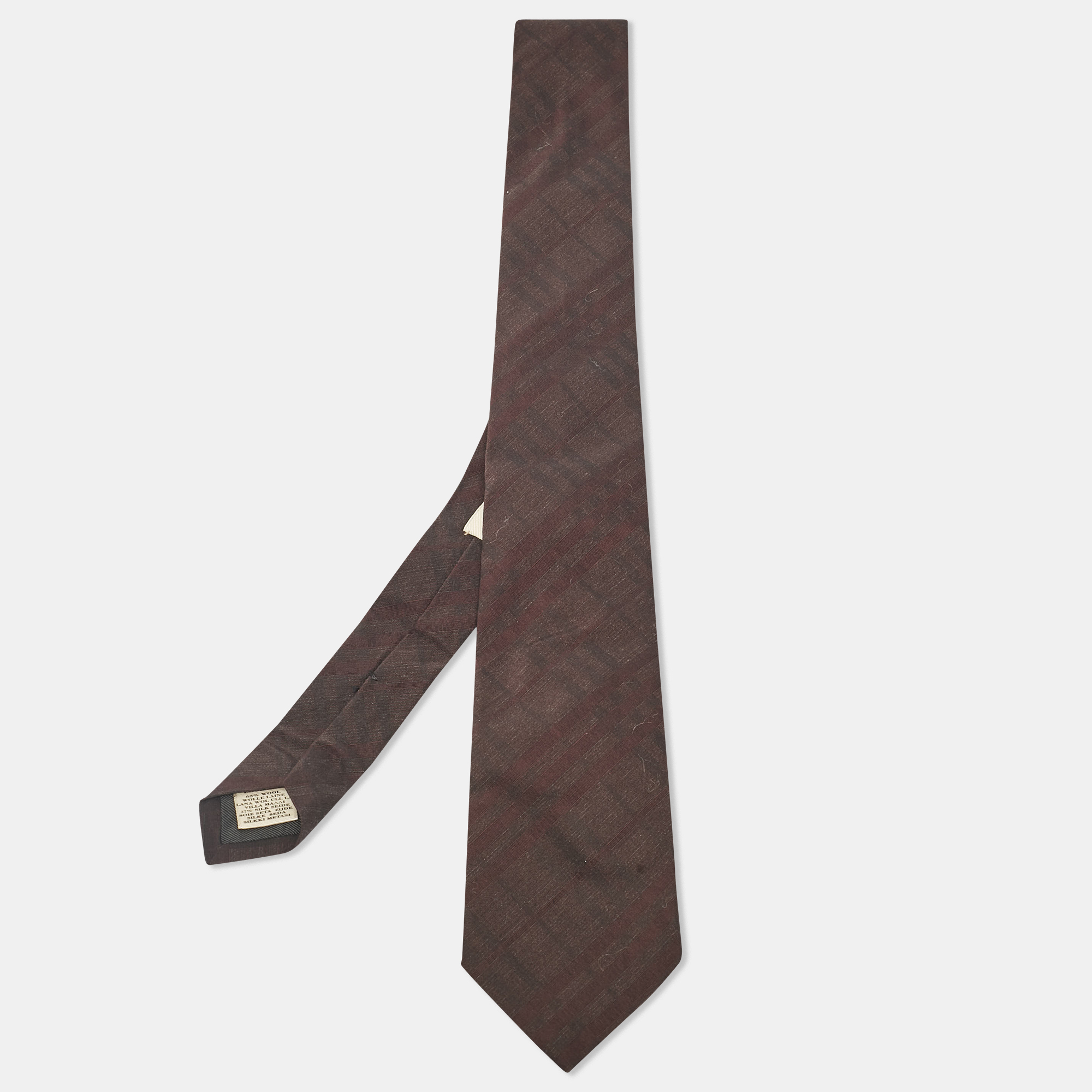 

Burberry Burgundy Checks Wool & Silk Tie