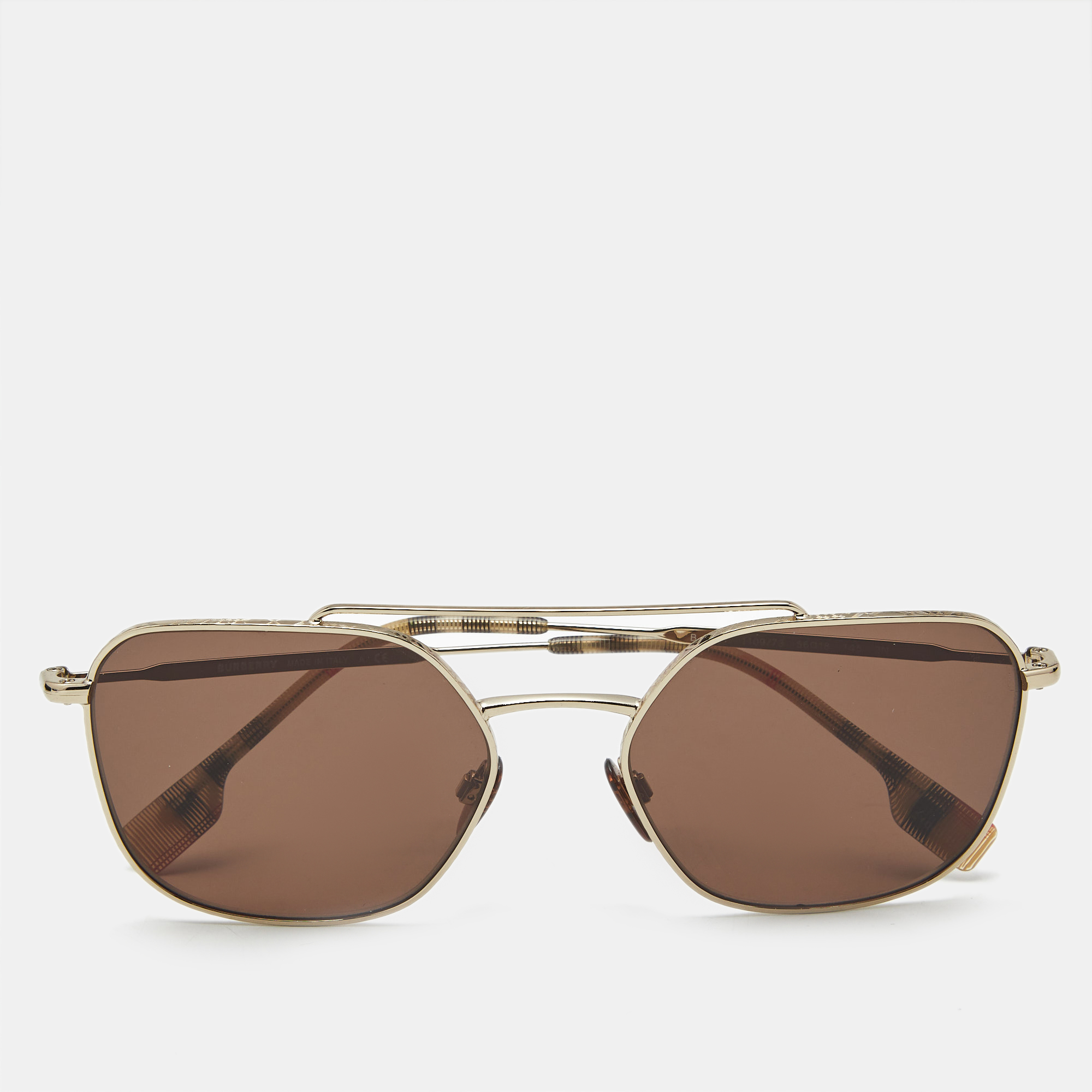 

Burberry Brown B 3107 Check Square Sunglasses